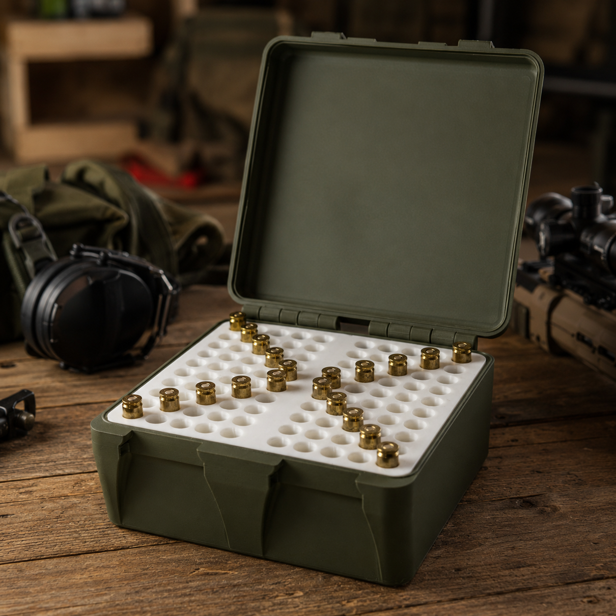 556/223 Double Ammo Box – 100+ Round Storage Case with Removable Tray Inserts